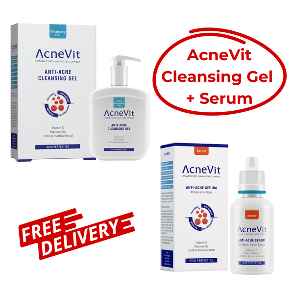 Acnevit Anti-Acne Cleansing Gel + Serum | Complete Anti-Acne Skincare Duo